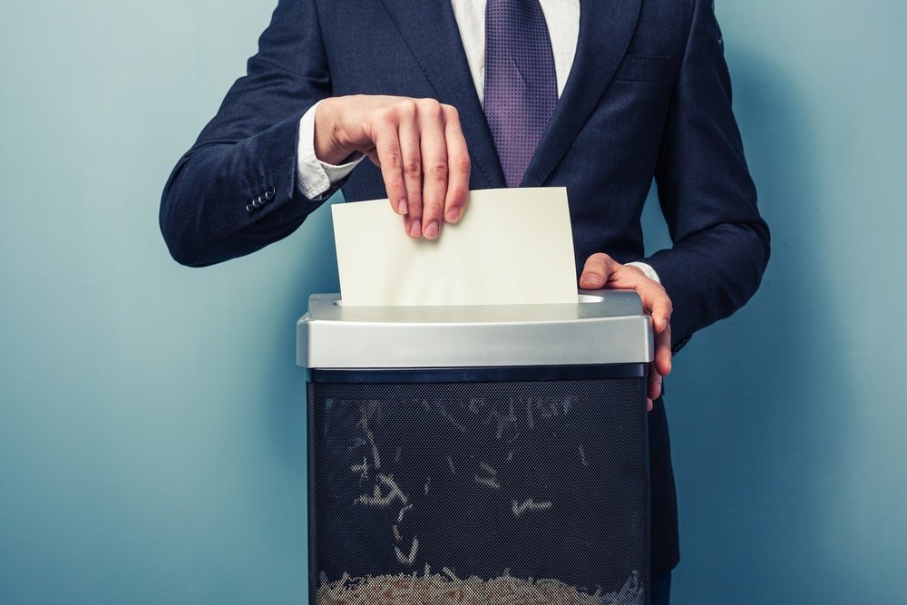 when was the paper shredder invented